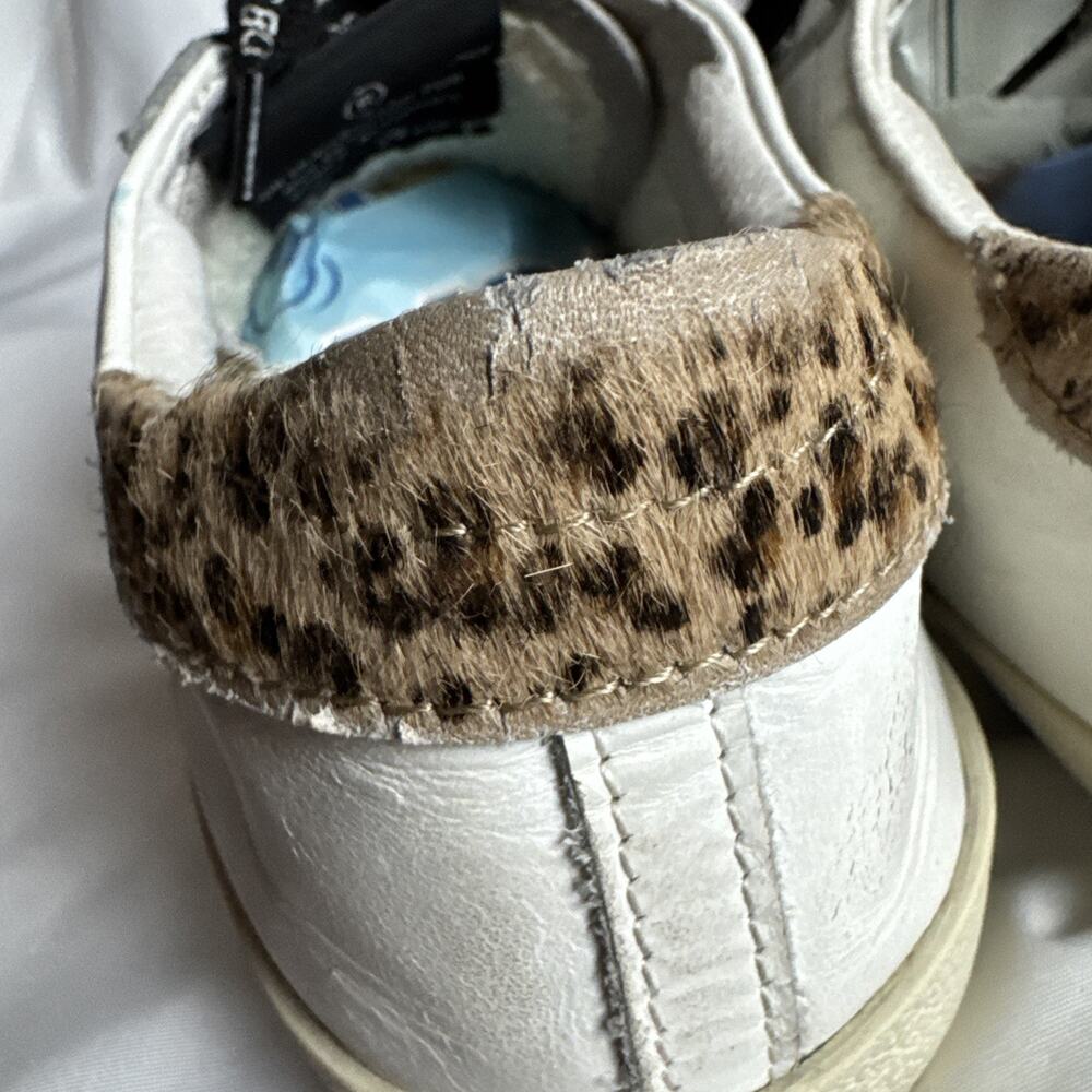Golden Goose Super Star Classic Suede Toe Leopard Horsy Heel Size 34 Authentic - Picture 7 of 11
